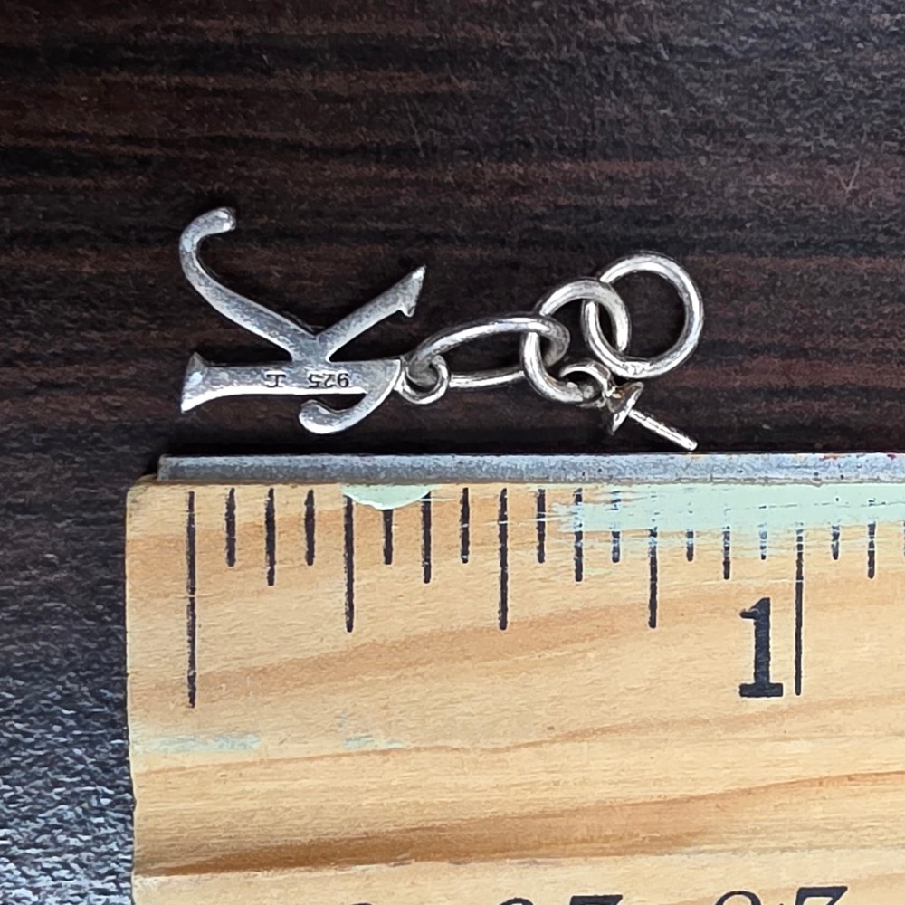 Sterling Silver Script Initial K Pendant Charm 925 Letter K Hallmark 0.72g - Picture 15 of 16
